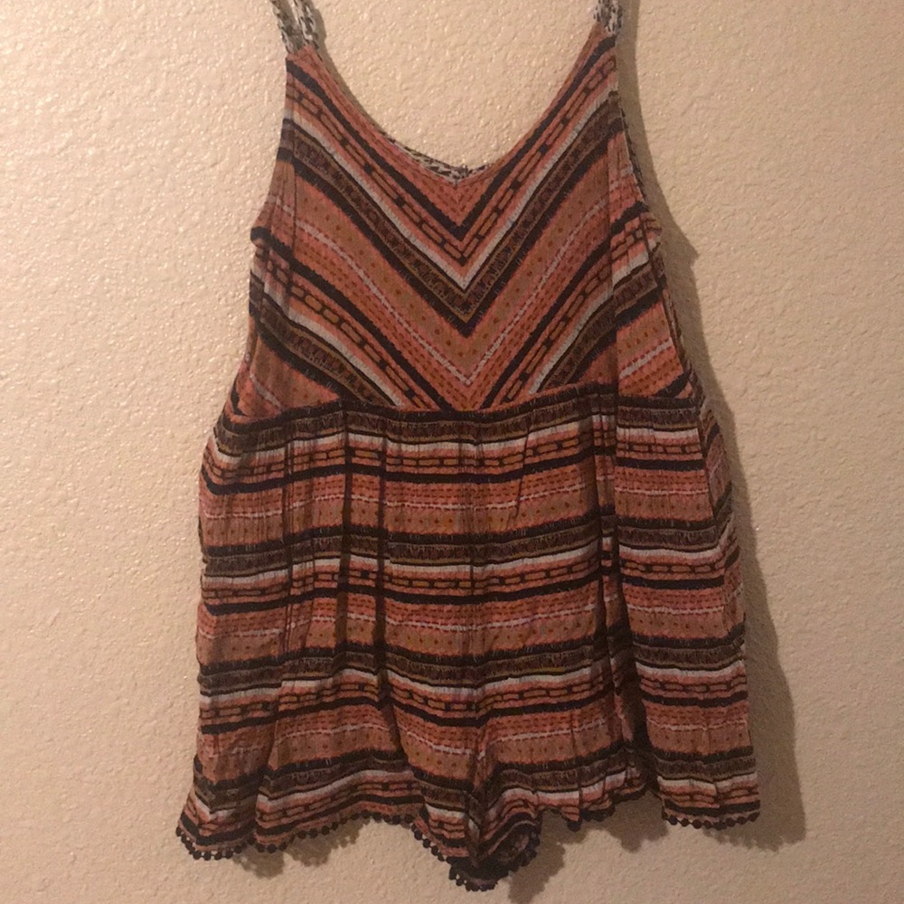 Strappy romper with pockets